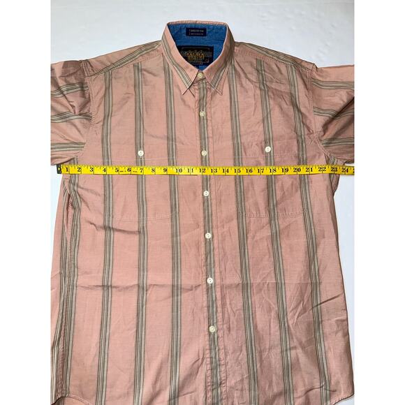 Chaps Ralph Lauren Vtg Men's Boy Scouts Pink Stripe Long Sleeve Shirt 16 34/35 - Picture 4 of 7